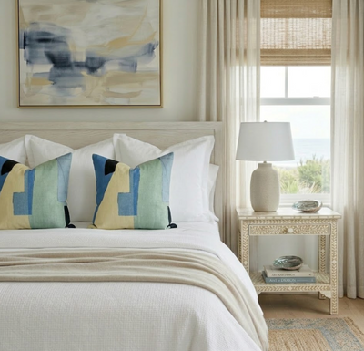 District Pillow Cover in Cobalt, Kelly Wearstler Textiles - DEKOWE