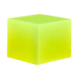 Jar of Neon Yellow mica powder pigment for epoxy resin on white background