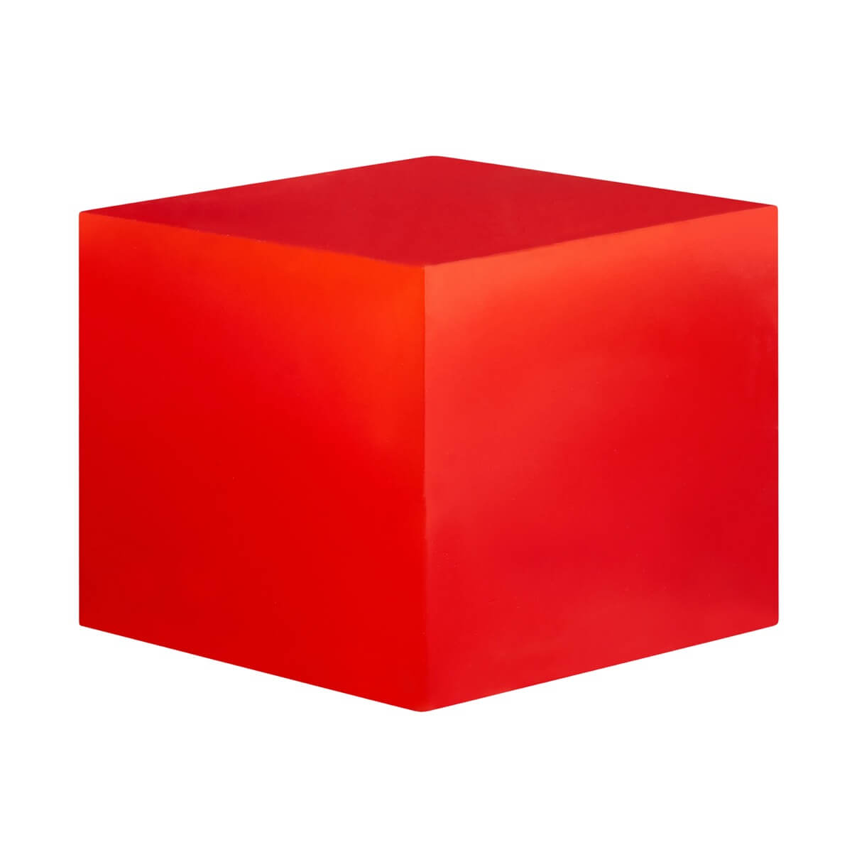 Red cube on a white background