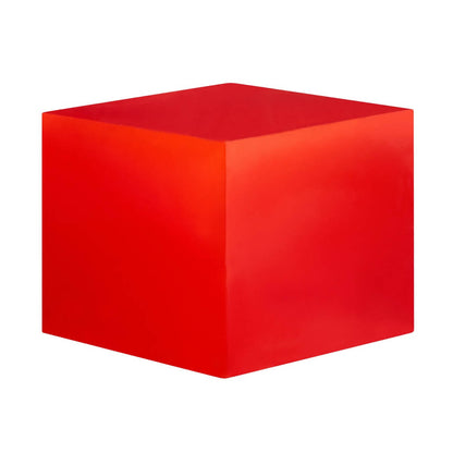 Red cube on a white background