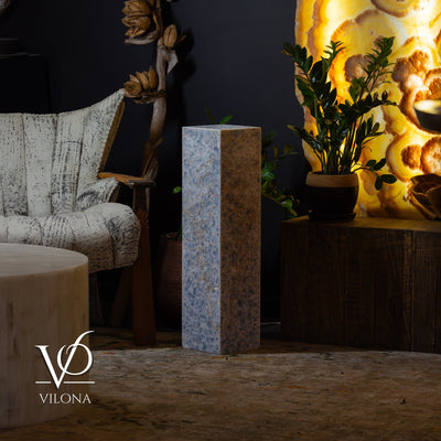 Arctic Onyx Floor Lamp - Small - 31.5"H x 8"W - Square - #2 by Vilona Onyx - product image 2 for Resin Society