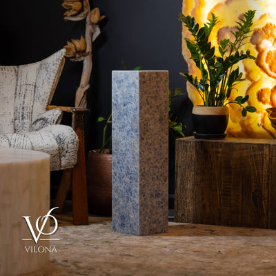 Arctic Onyx Floor Lamp - Small - 31.5"H x 8"W - Square - #3 by Vilona Onyx - product image 10 for Resin Society