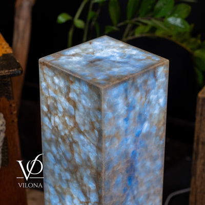 Arctic Onyx Floor Lamp - Small - 27.5"H x 8"W - Square - #4 by Vilona Onyx - product image 5 for Resin Society