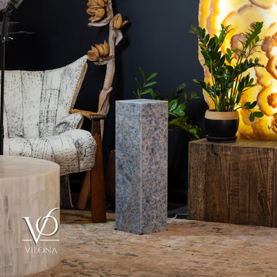 Arctic Onyx Floor Lamp - Small - 27.5"H x 8"W - Square - #4 by Vilona Onyx - product image 8 for Resin Society