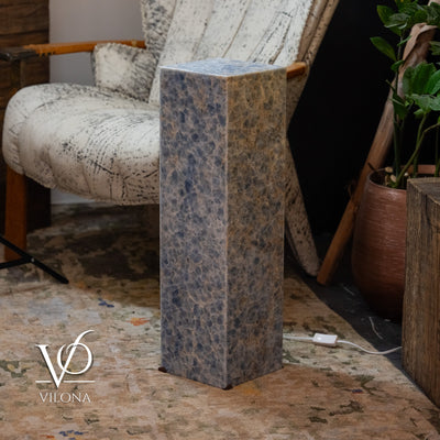 Arctic Onyx Floor Lamp - Small - 27.5"H x 8"W - Square - #4 by Vilona Onyx - product image 9 for Resin Society