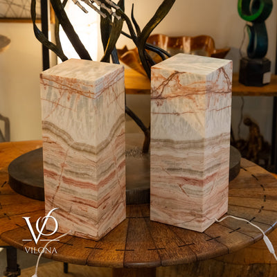 Divina Claire Onyx Table Lamp Pair – 22″ × 8″ Large Square #1 by Vilona Onyx - product image 11 for Resin Society