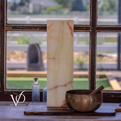 Bamboo Onyx Table Lamp – Light Edition #1 – 19.75" Tall × 6" Wide by Vilona Onyx - product image 4 for Resin Society