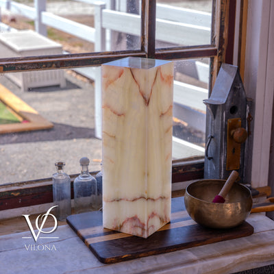 Bamboo Onyx Table Lamp – Light Edition #1 – 19.75" Tall × 6" Wide by Vilona Onyx - product image 8 for Resin Society