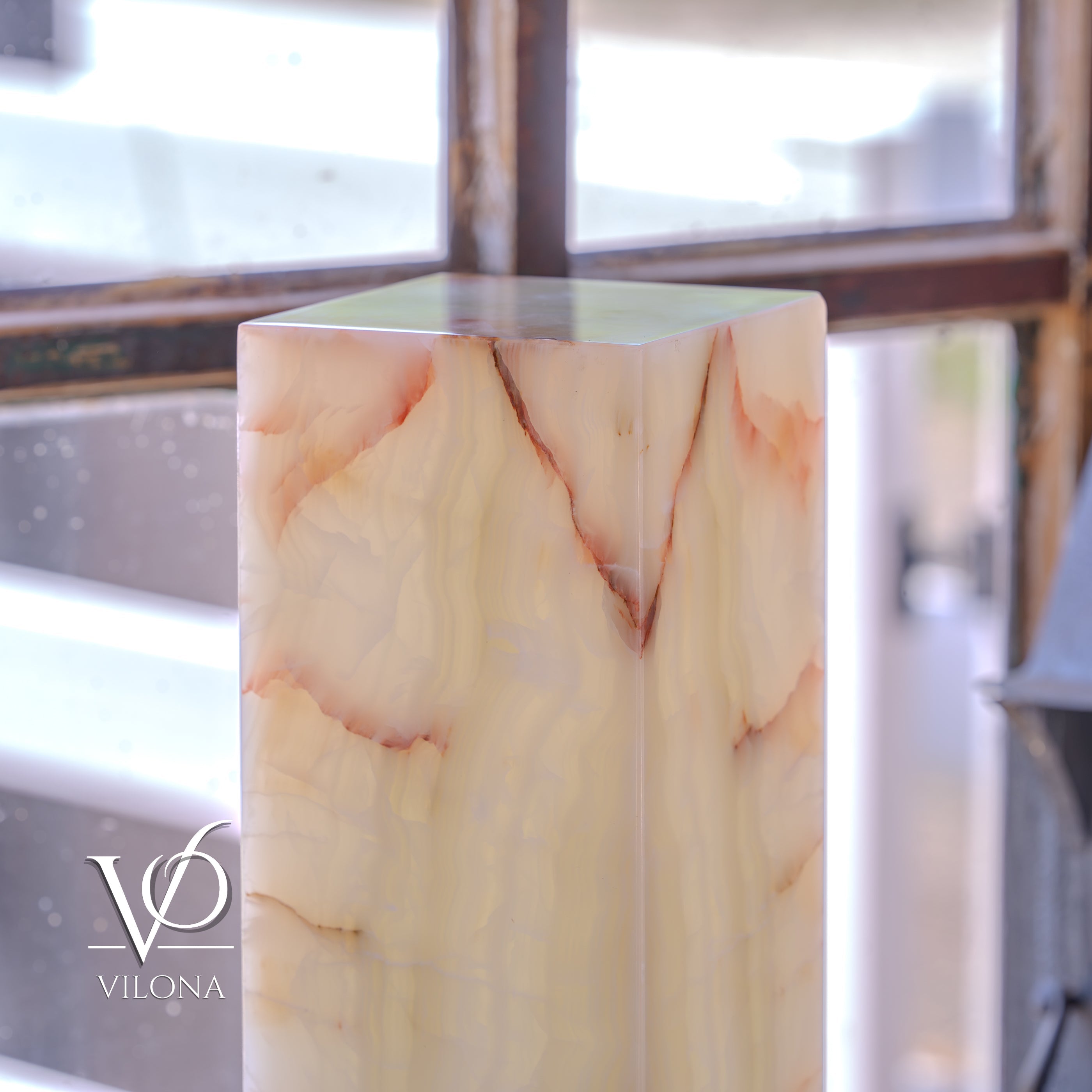 Bamboo Onyx Table Lamp – Light Edition #1 – 19.75" Tall × 6" Wide by Vilona Onyx - product image 14 for Resin Society