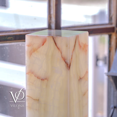 Bamboo Onyx Table Lamp – Light Edition #1 – 19.75" Tall × 6" Wide by Vilona Onyx - product image 14 for Resin Society