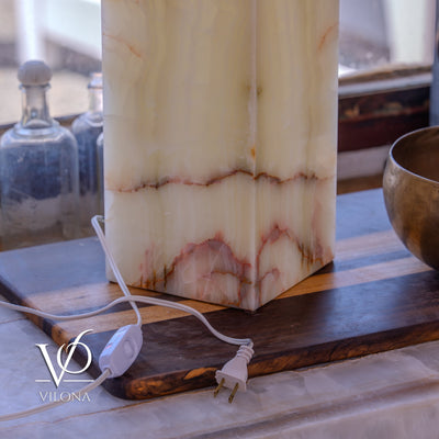 Bamboo Onyx Table Lamp – Light Edition #1 – 19.75" Tall × 6" Wide by Vilona Onyx - product image 15 for Resin Society