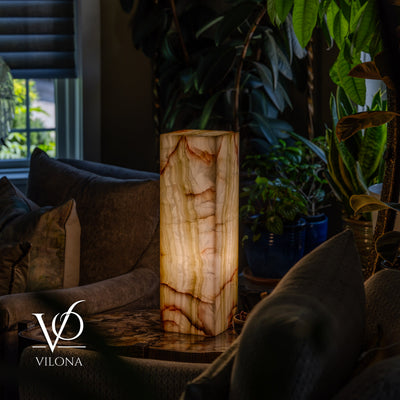 Bamboo Onyx Table Lamp – Light Edition #1 – 19.75" Tall × 6" Wide by Vilona Onyx - product image 3 for Resin Society