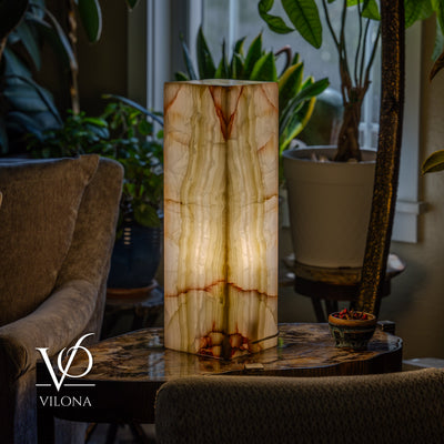 Bamboo Onyx Table Lamp – Light Edition #1 – 19.75" Tall × 6" Wide by Vilona Onyx - product image 12 for Resin Society