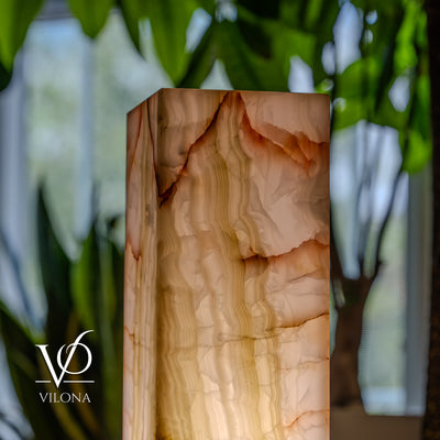 Bamboo Onyx Table Lamp – Light Edition #1 – 19.75" Tall × 6" Wide by Vilona Onyx - product image 9 for Resin Society