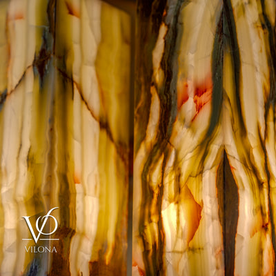 Bamboo Onyx Table Lamp Pair – Dark Edition #2 – 19.75" Tall × 6" Wide by Vilona Onyx - product image 19 for Resin Society
