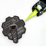 Strap Lizard OG accessory device in black color used for organizing ratchet straps