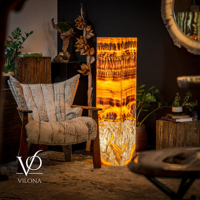 Exotic Dragon Eye Golden Cloud (Onyx Floor Lamp) by Vilona Onyx - product image 6 for Resin Society