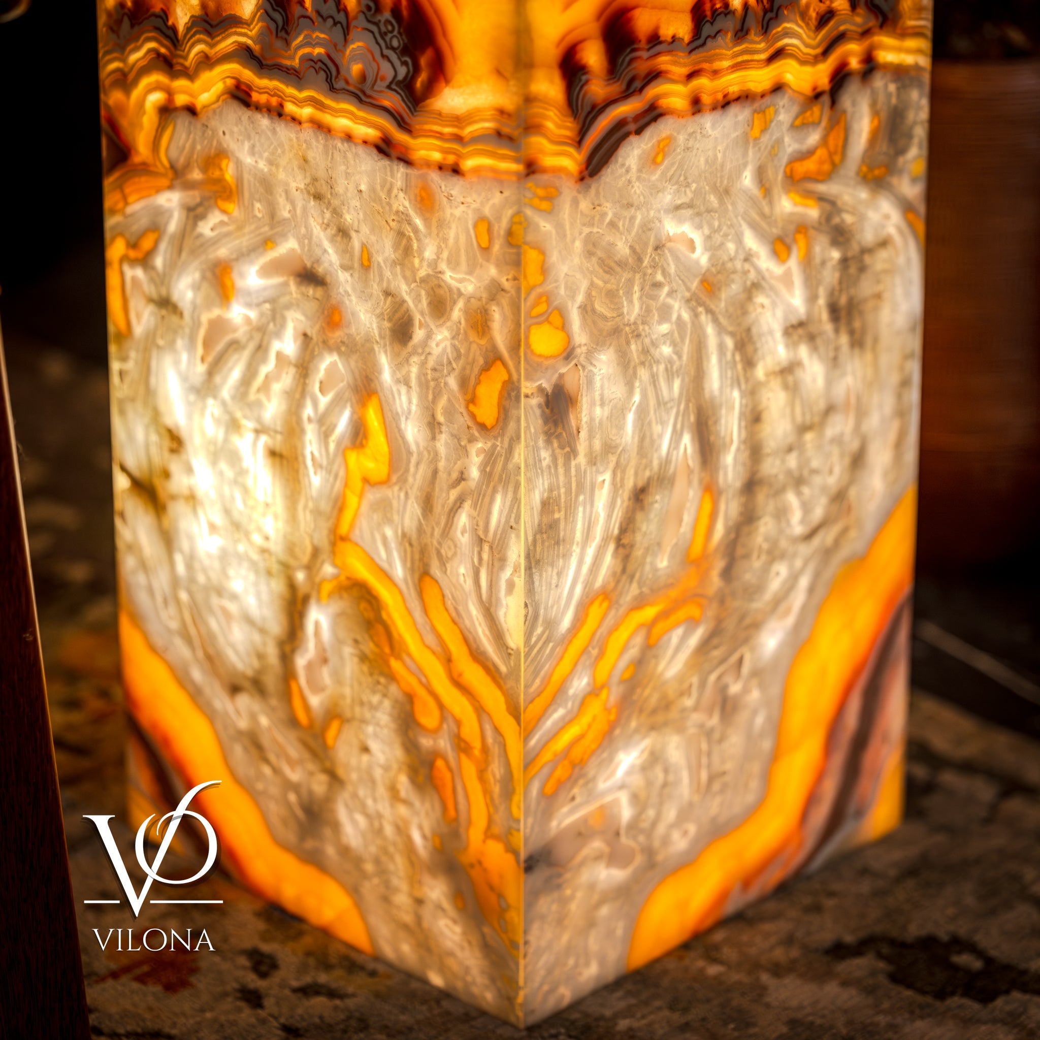 Exotic Dragon Eye Golden Cloud (Onyx Floor Lamp) by Vilona Onyx - product image 10 for Resin Society