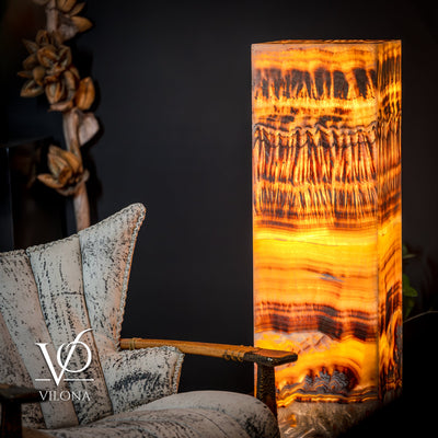 Exotic Dragon Eye Golden Cloud (Onyx Floor Lamp) by Vilona Onyx - product image 2 for Resin Society