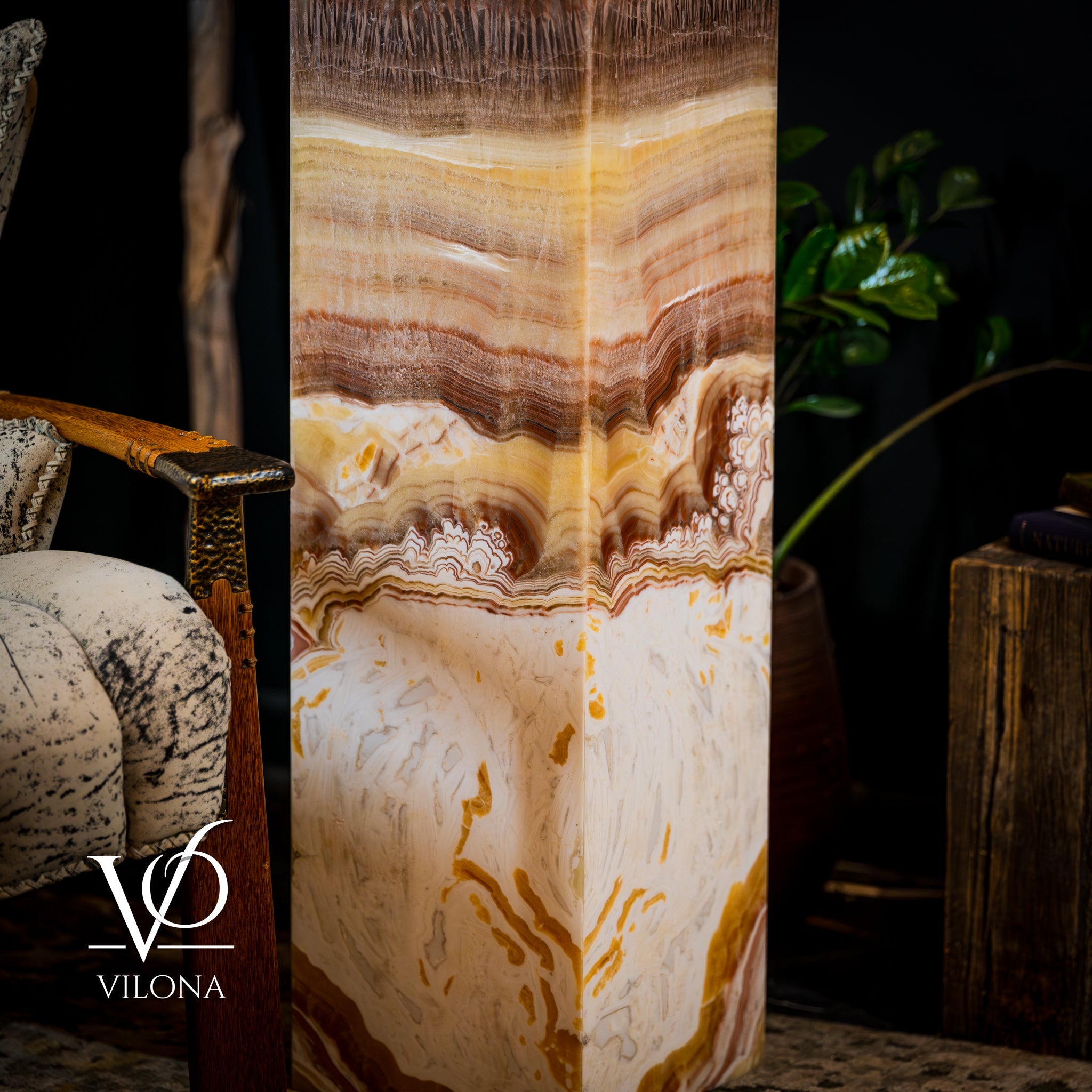 Exotic Dragon Eye Golden Cloud (Onyx Floor Lamp) by Vilona Onyx - product image 11 for Resin Society