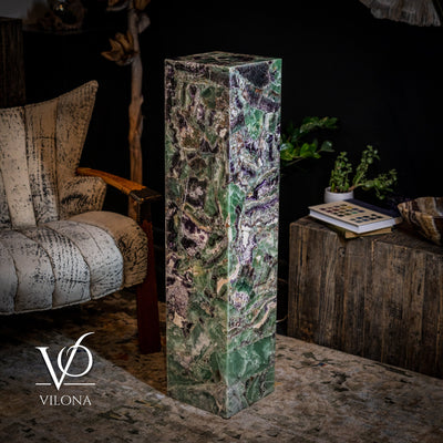 Fluorite Floor Lamp - Medium - 43.5"H x 10"W - Square - #10 by Vilona Onyx - product image 10 for Resin Society