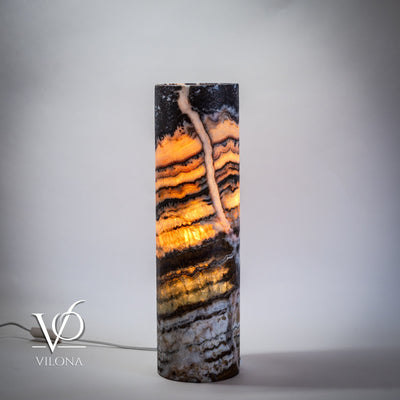 Aqua Onyx Lamp - 20" Tall, x 5.5" Diameter - (Medium #27)