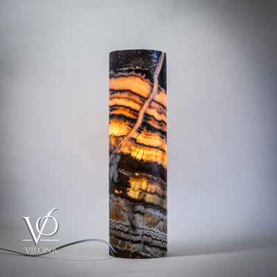 Aqua Onyx Lamp - 20" Tall, x 5.5" Diameter - (Medium #27)