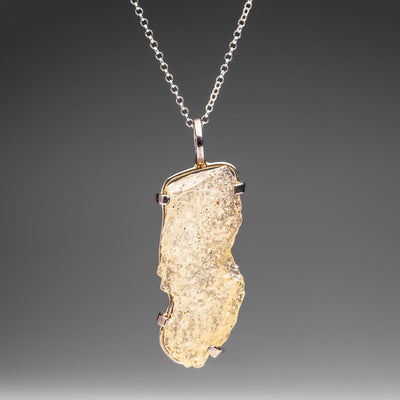 Genuine Libyan Desert Glass Pendant (10.4 grams) by Astro Gallery of Gems - main product image for Resin Society