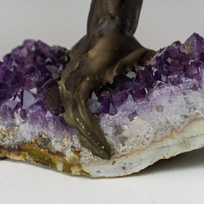 Genuine Rose Quartz Clustered Gemstone Tree on Amethyst Matrix (4 inches) (The Love Tree)