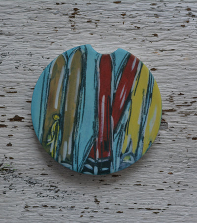 Car Coasters: Vintage Ski's, Mittens, Sleds, and Skates