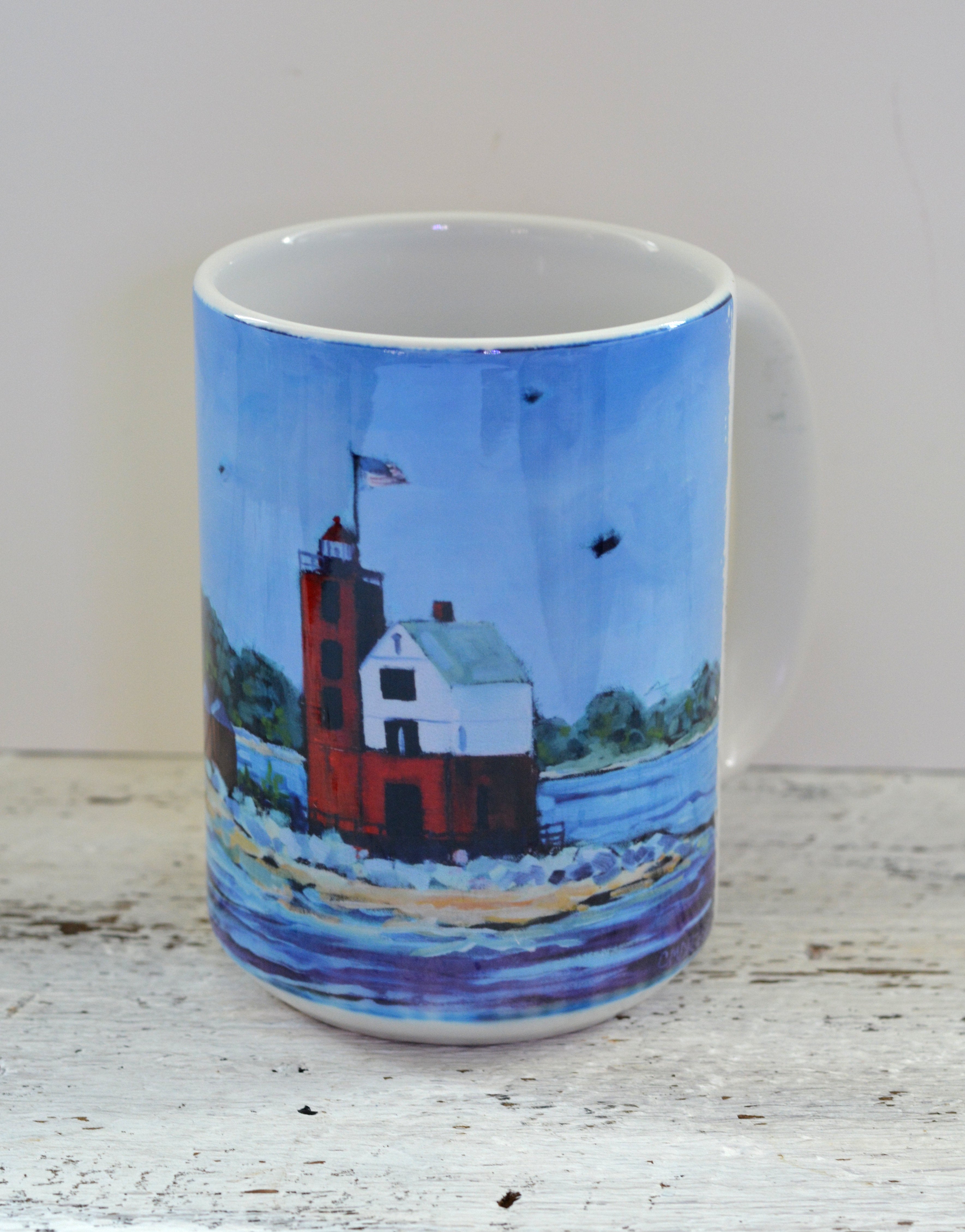 Drinkware - Round Island Lighthouse Mackinac Island.