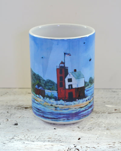Drinkware - Round Island Lighthouse Mackinac Island.