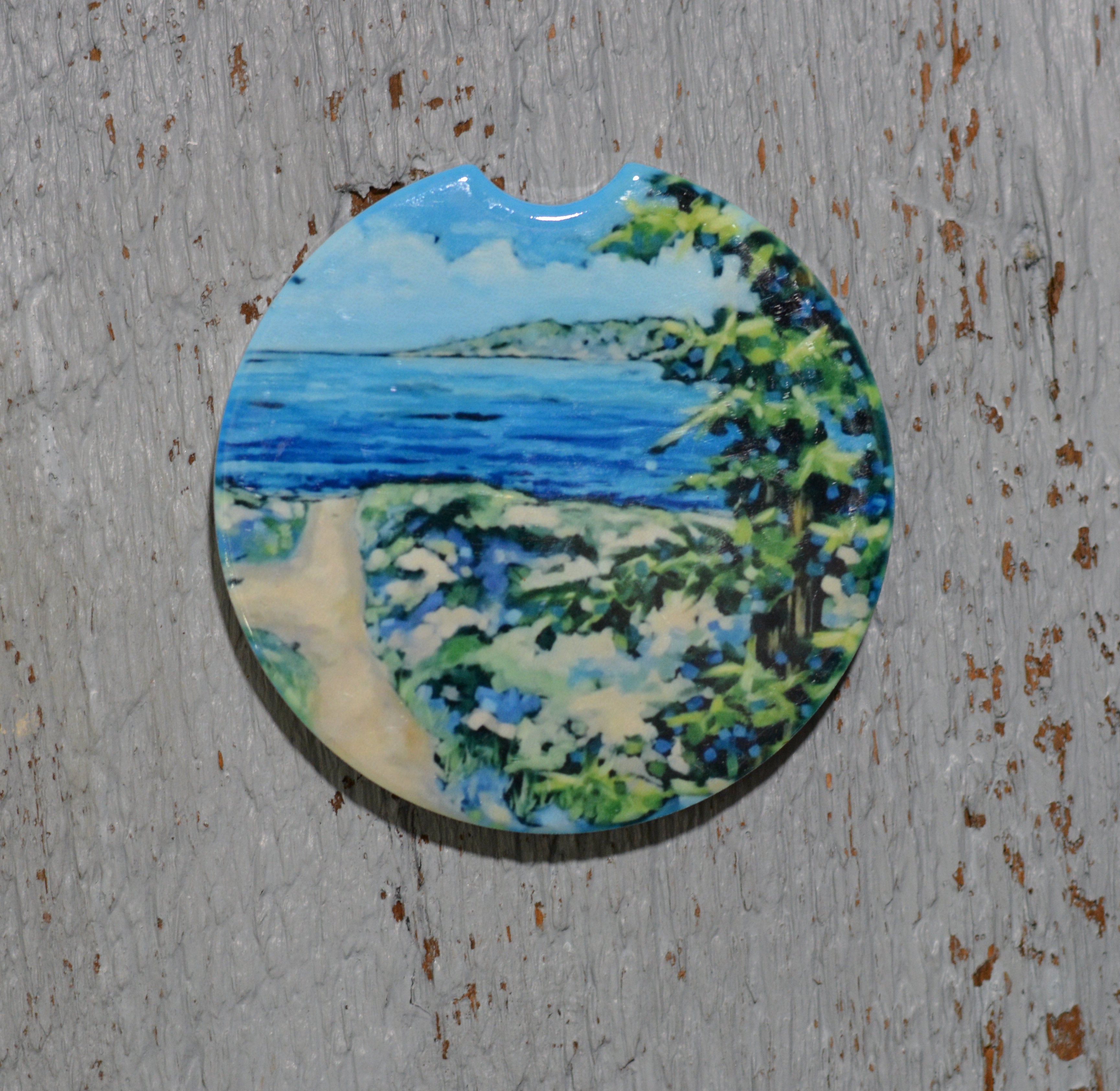 Car Coaster: Summer Vacation. Artist Christi Dreese by Dreese Fine Art - Resin Society