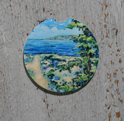 Car Coaster: Summer Vacation. Artist Christi Dreese by Dreese Fine Art - Resin Society