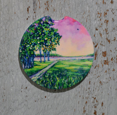 Car Coaster: Harmony at Sunset. Artist Christi Dreese by Dreese Fine Art - Resin Society