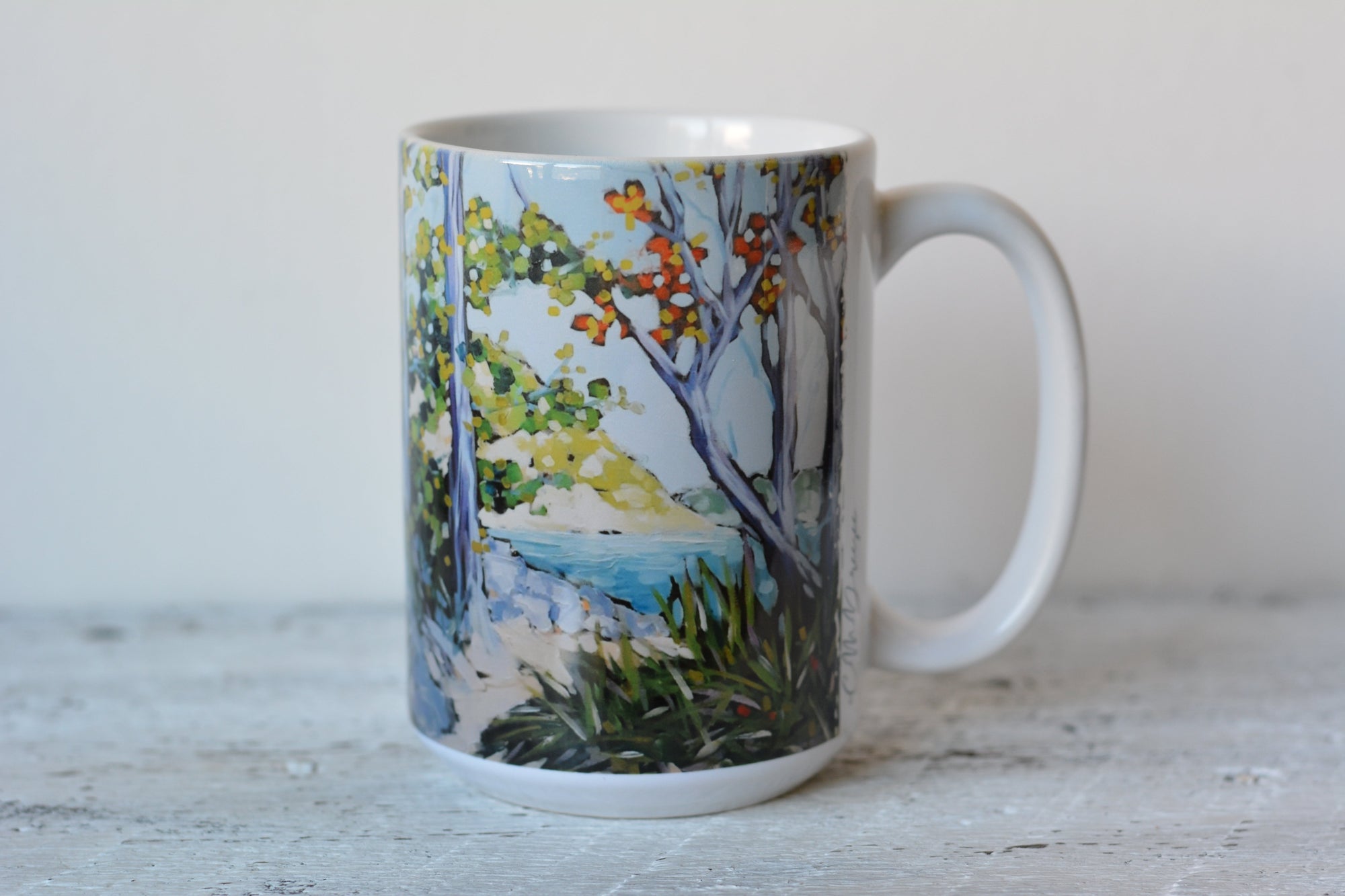 Ceramic mugs and stainless steel tumbler from Drinkware -Life is Better at the Beach collection by Dreese Fine Art