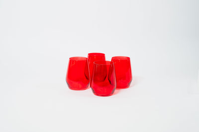 Cherry Red - Colored Wine Glass