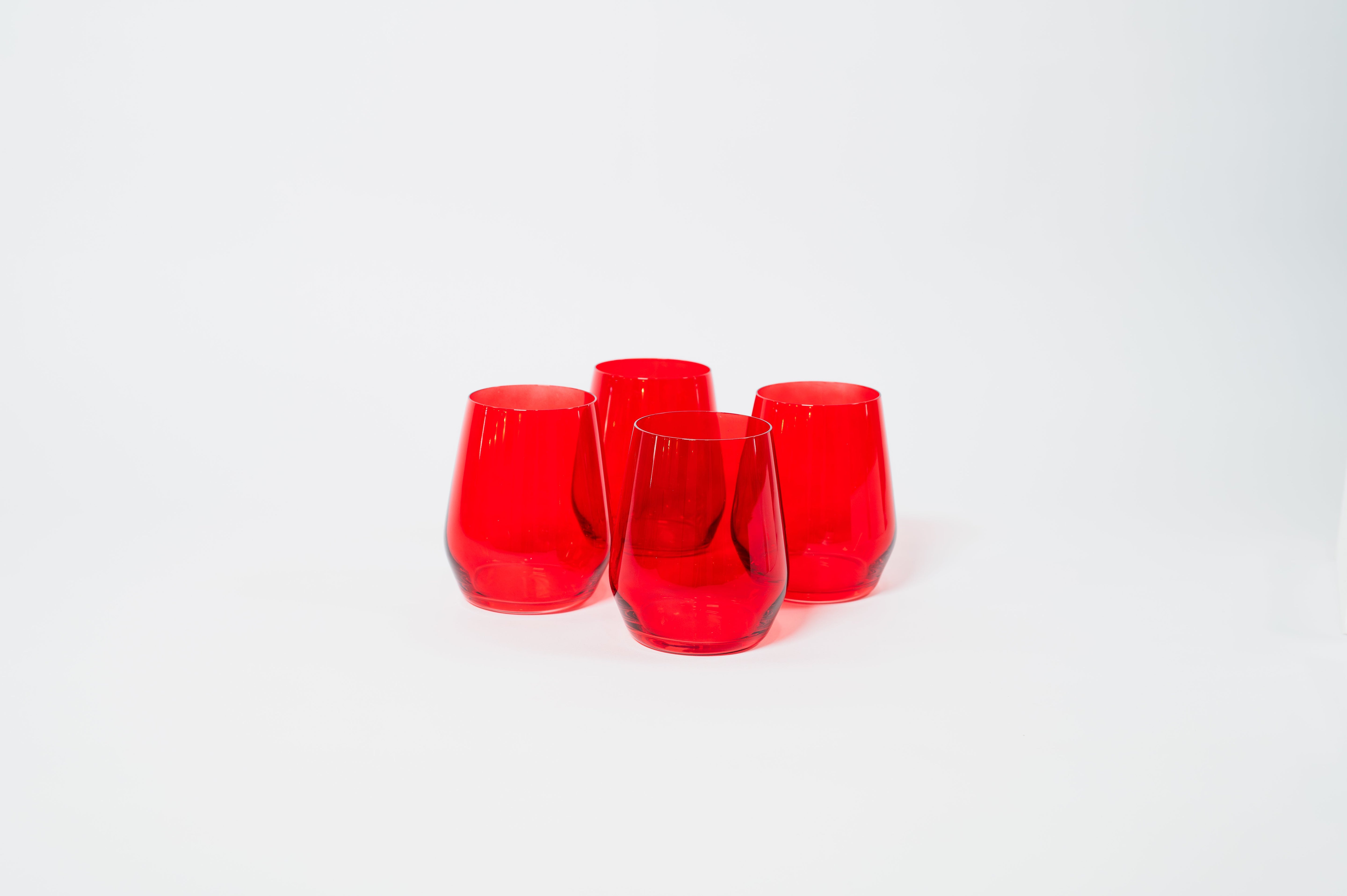 Cherry Red - Colored Wine Glass