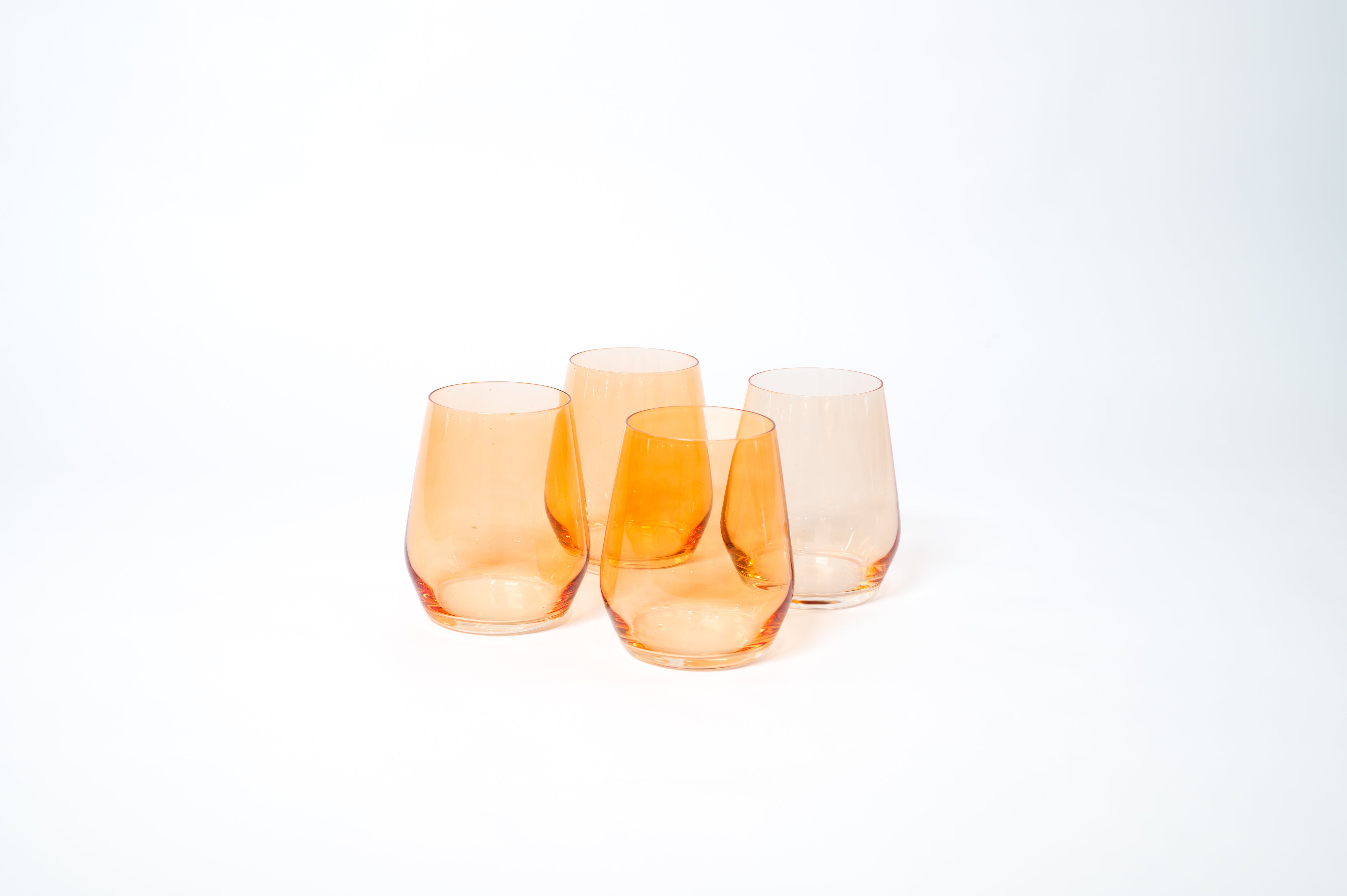 Creamsicle - Colored Wine Glass