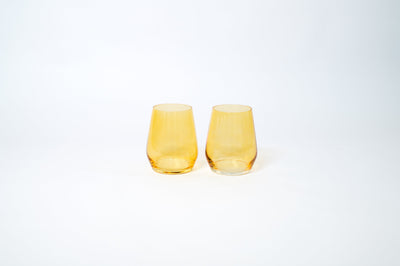 Sunshine Yellow - Stemless Colored Wine Glass