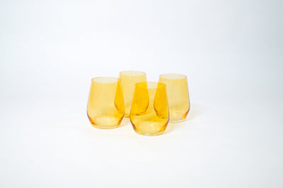 Sunshine Yellow - Stemless Colored Wine Glass