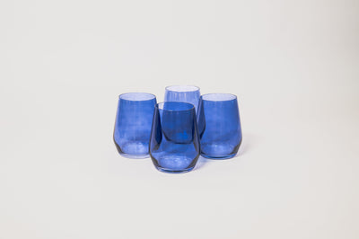 Indigo-go - Stemless Colored Wine Glass
