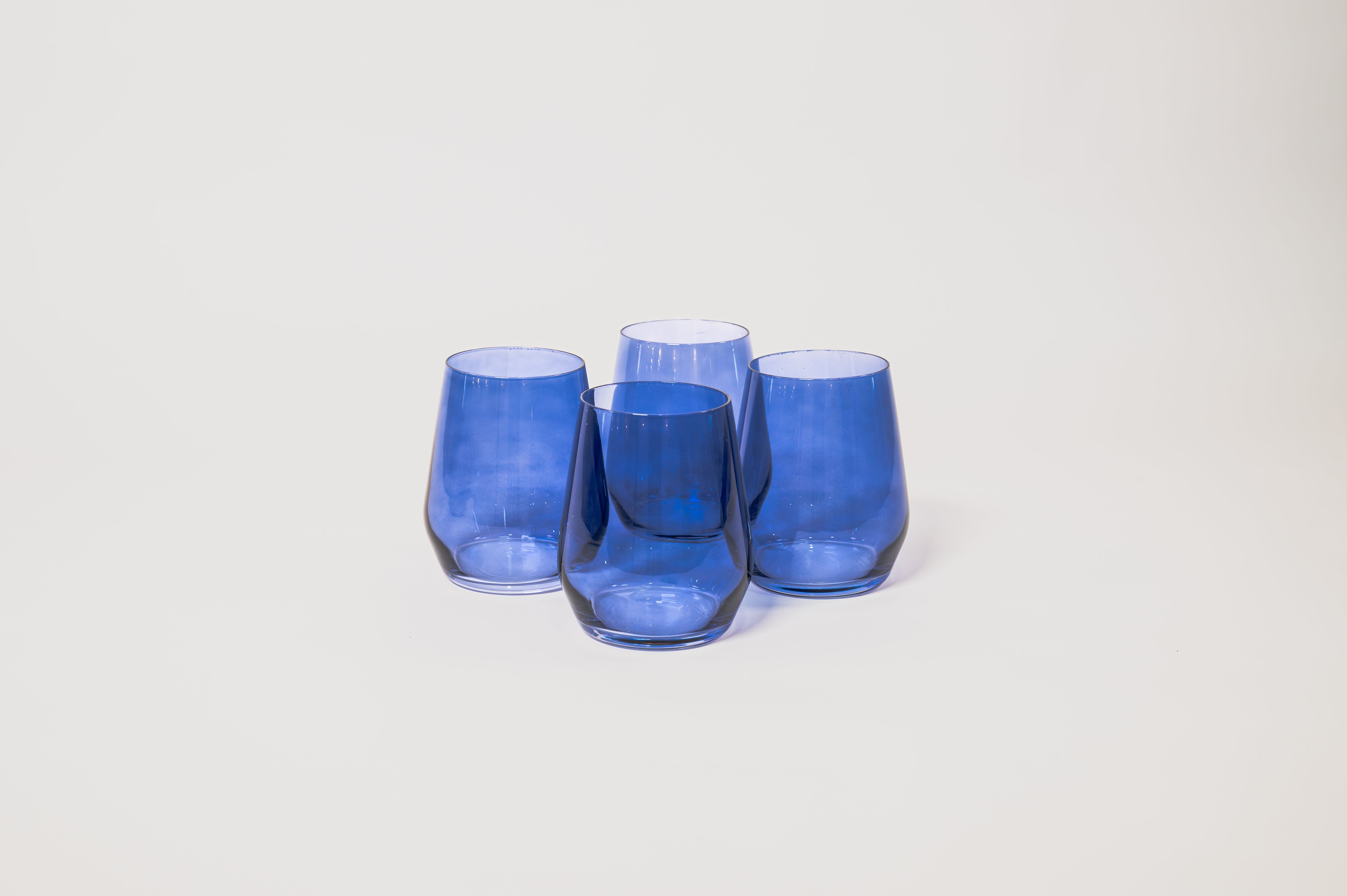 Indigo-go - Stemless Colored Wine Glass