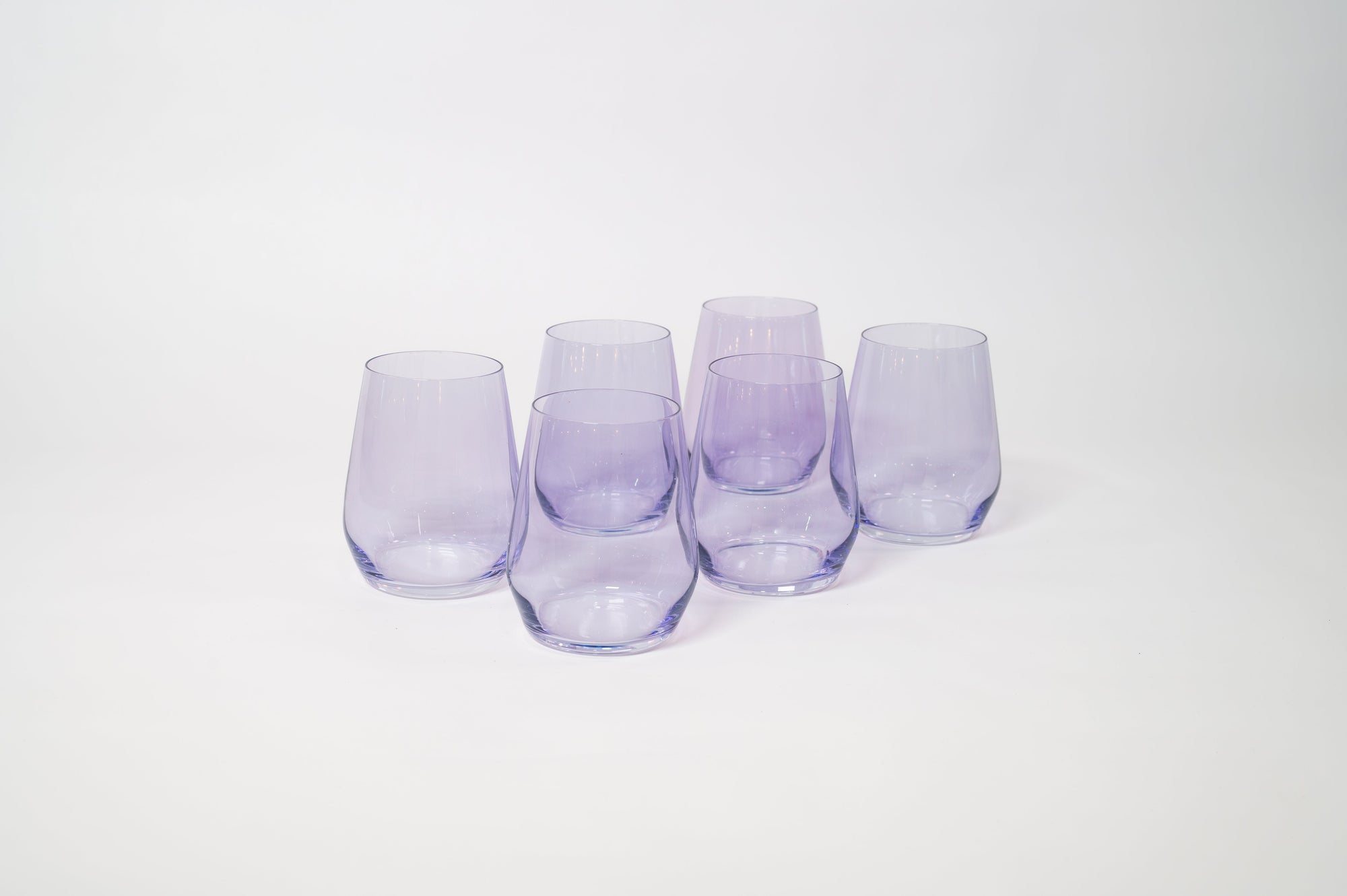 Lady Lavender - Stemless Colored Wine Glass