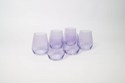 Lady Lavender - Stemless Colored Wine Glass
