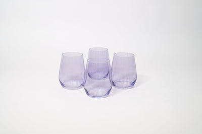 Lady Lavender - Stemless Colored Wine Glass