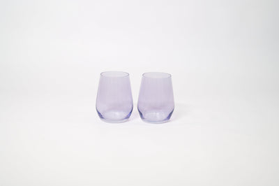 Lady Lavender - Stemless Colored Wine Glass