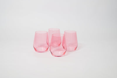 Bubblegum Pink - Stemless Colored Wine Glass