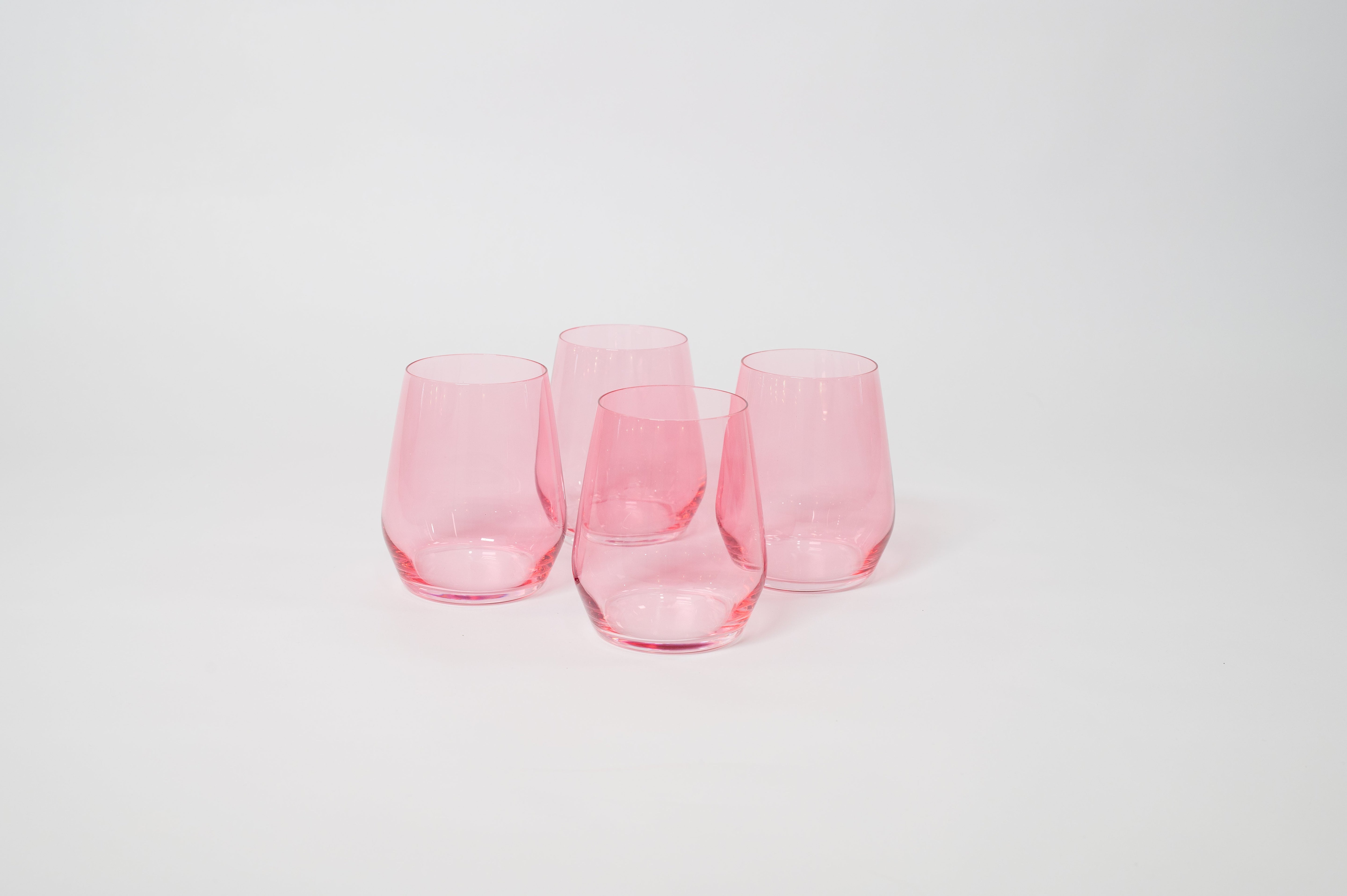 Bubblegum Pink - Stemless Colored Wine Glass