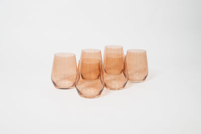 Brown Sugar - Stemless Colored Wine Glass